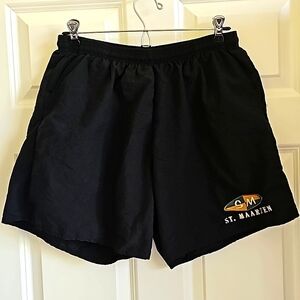 "St. Maartin" Black Men's Swim Trunks XL